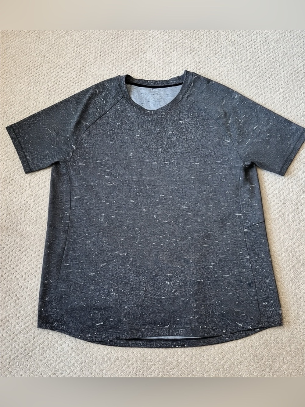 LULULEMON Printed Metal Vent Tech Tee Grey Tones Short Sleeve Performance Tee